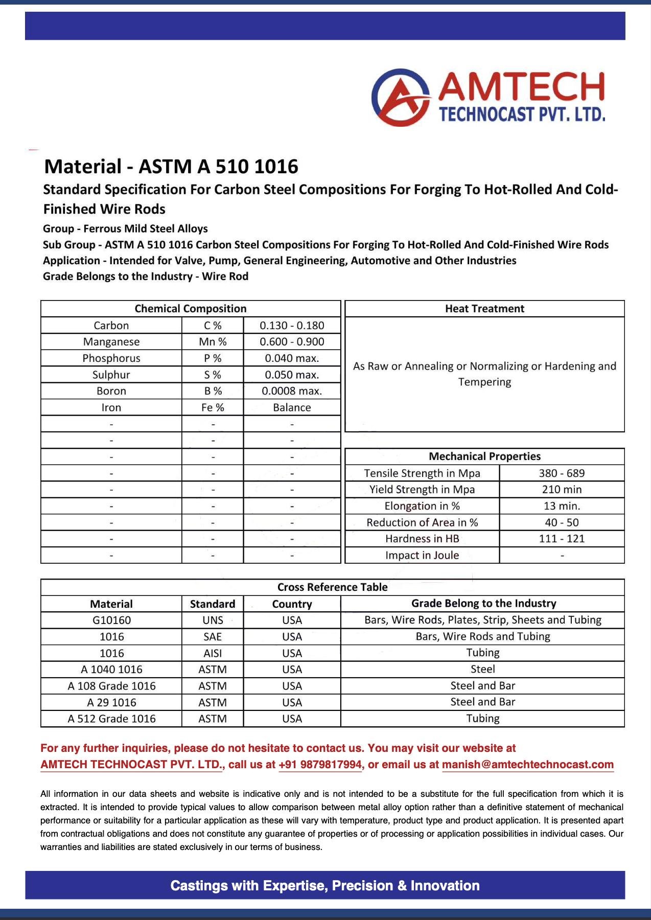 ASTM A 510 1016